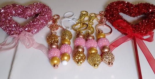 VALINETINES DAY Themed Rhinestone Keychains
