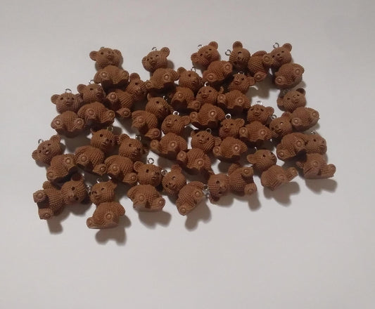 5 piece Brown bear charm set