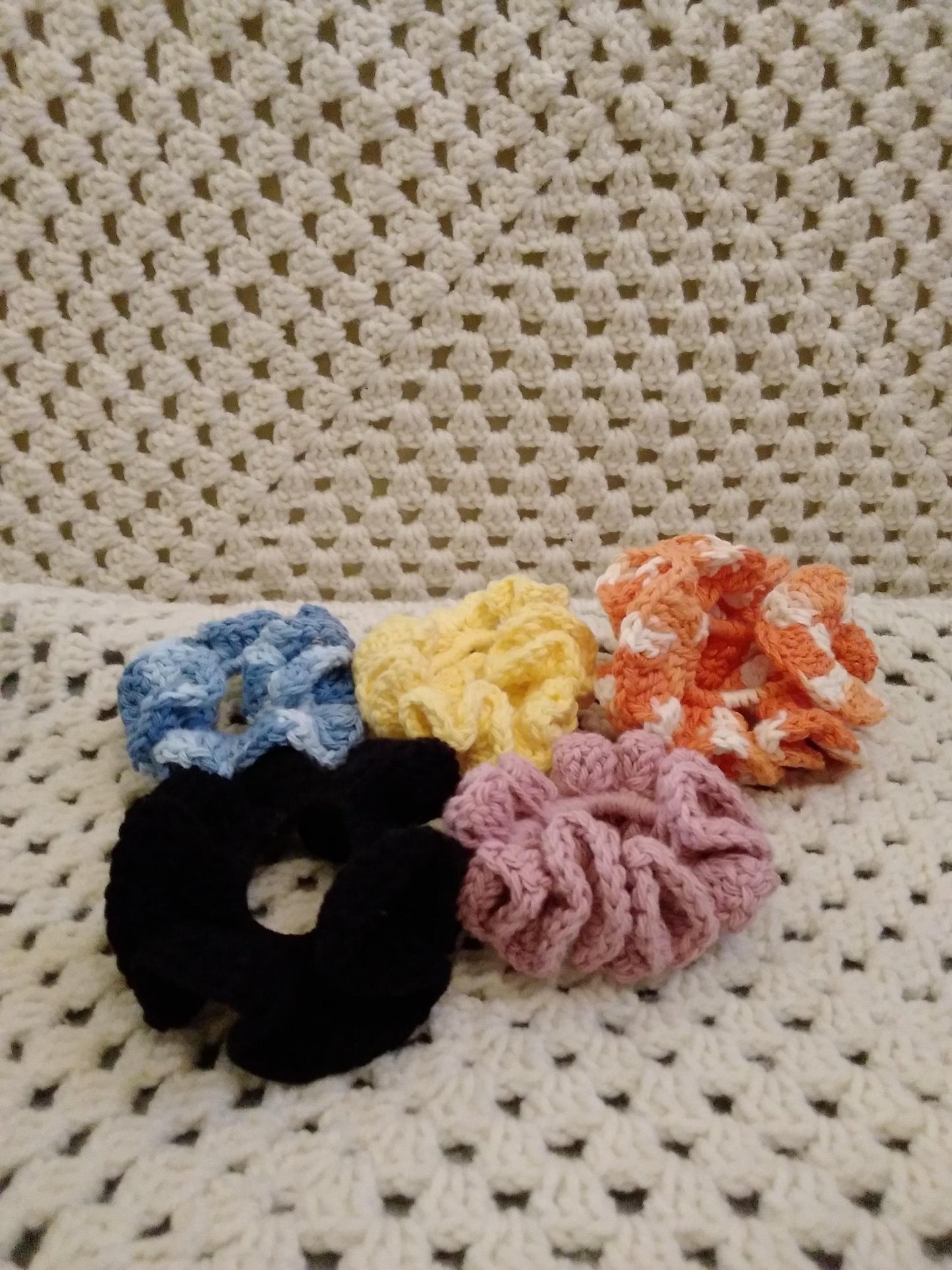 Handmade Cotton Crochet Scrunchie