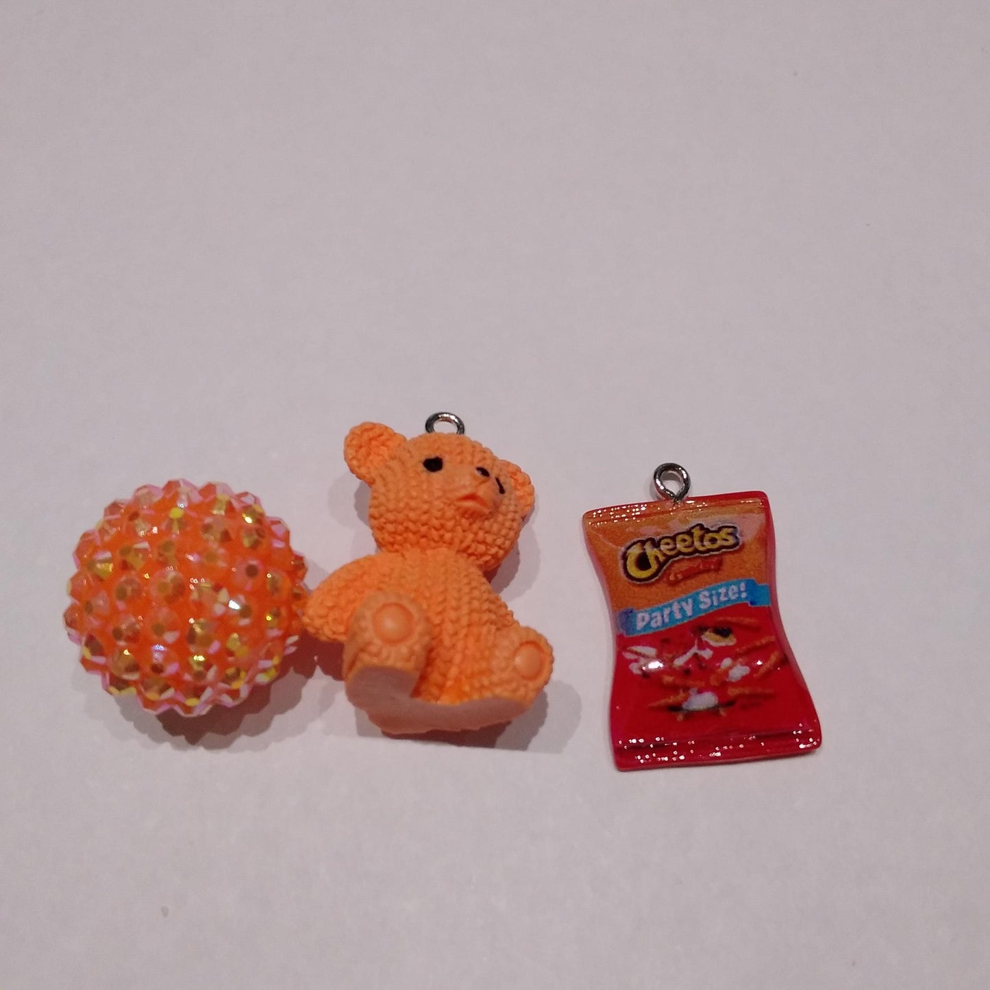3 piece Orange bear set mixed charms