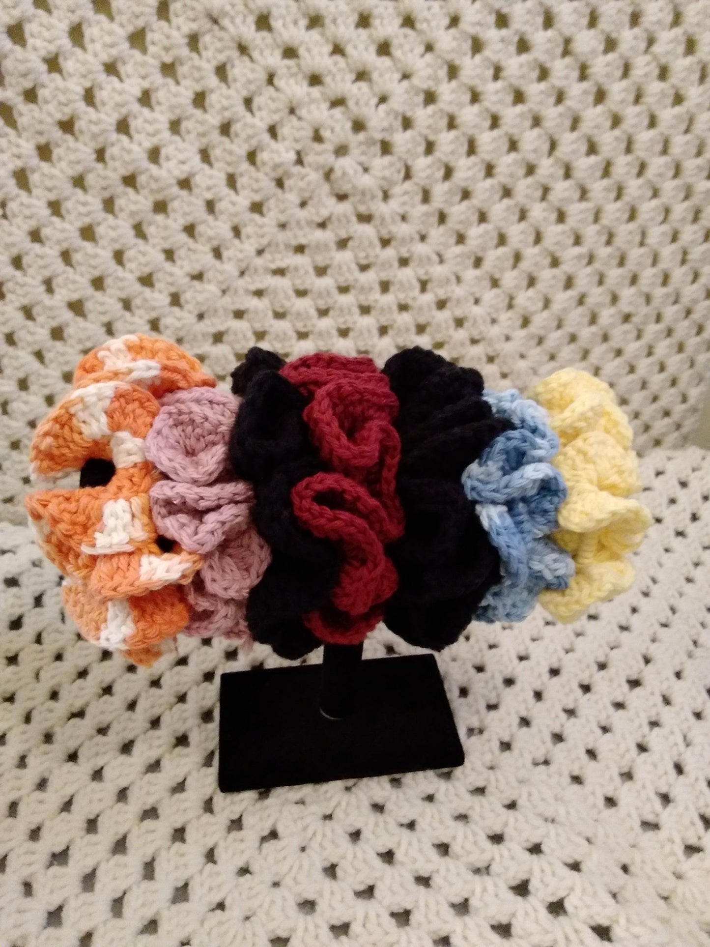 Handmade Cotton Crochet Scrunchie