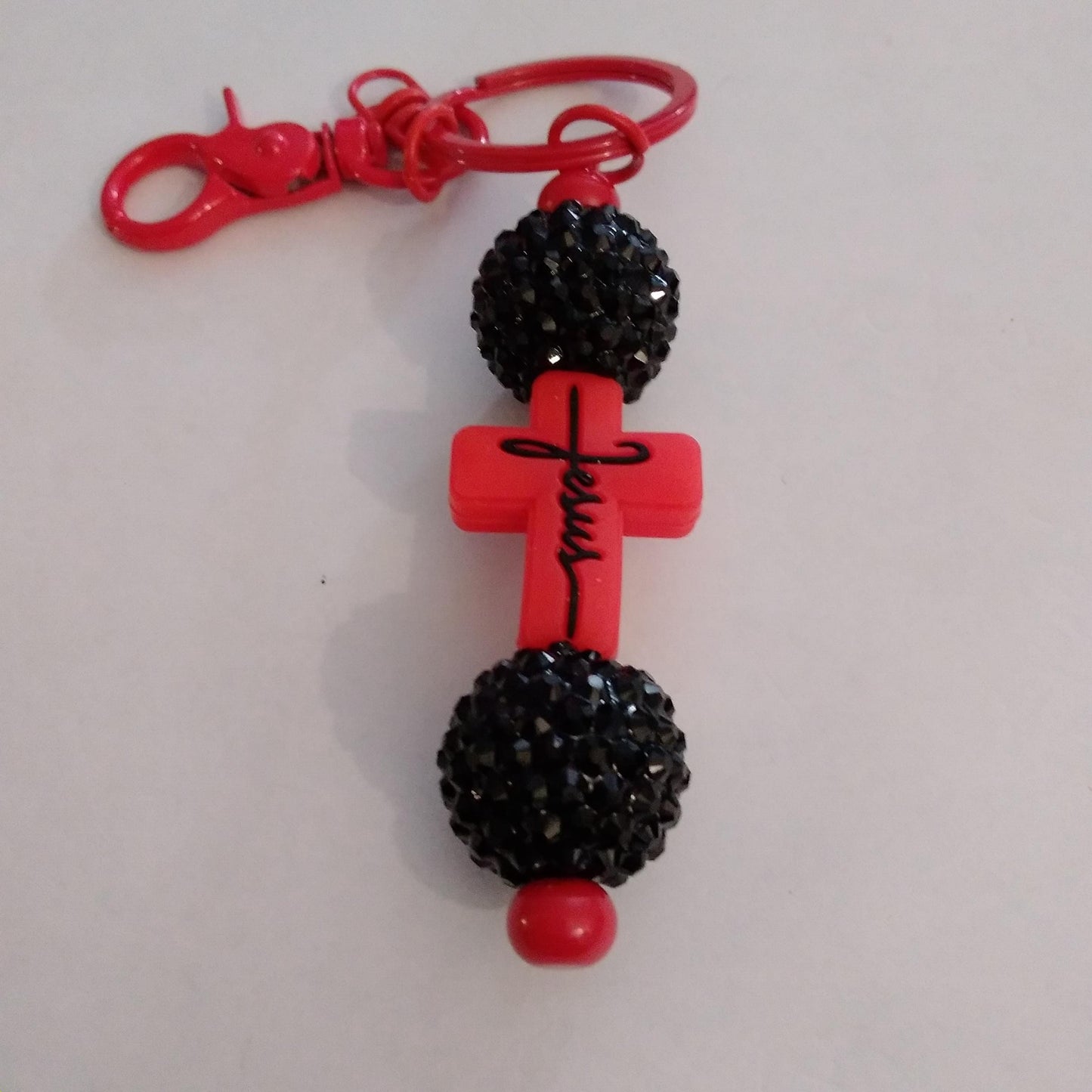 Cross Keychain (Light Blue)