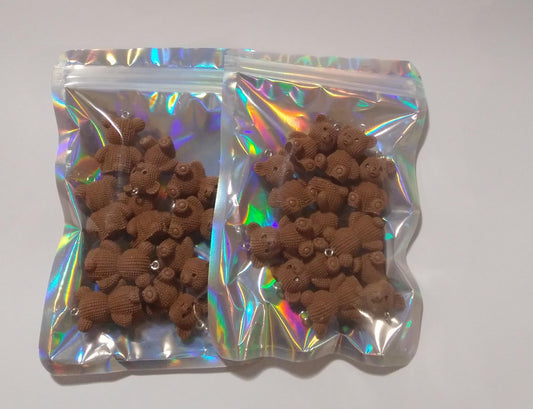 5 piece Brown bear charm set