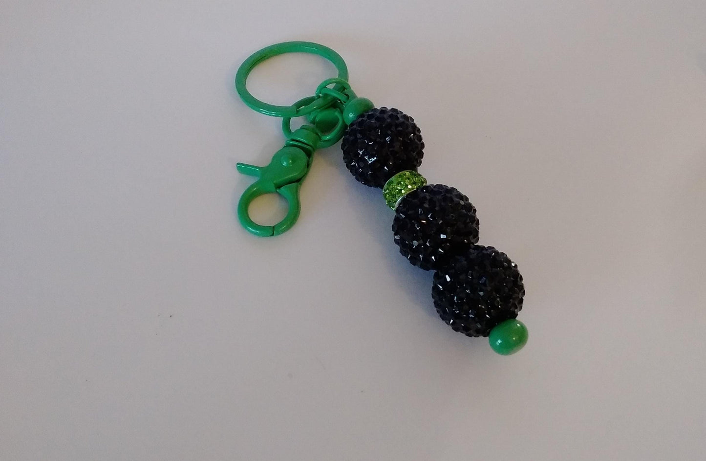 Rhinestone Bling Keychains Black