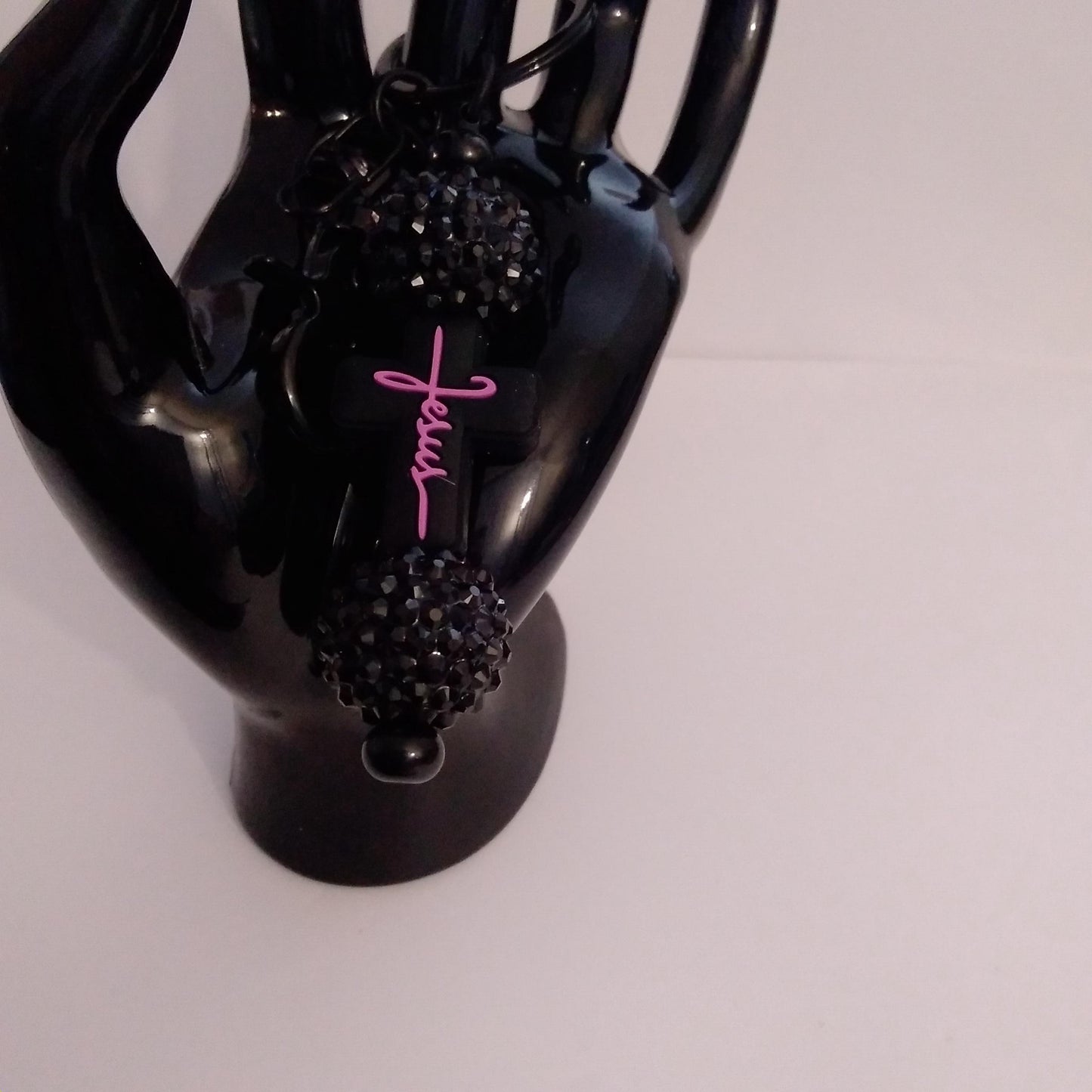 Cross Keychain (Light Blue)