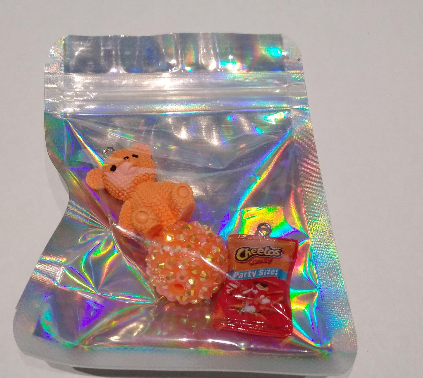 3 piece Orange bear set mixed charms