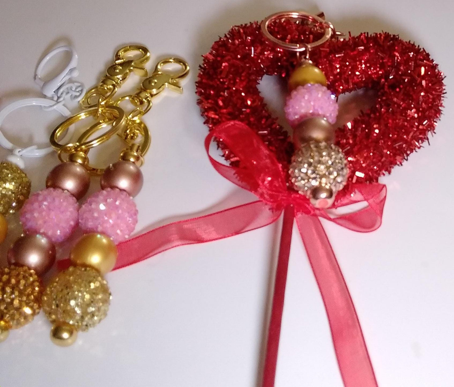 VALINETINES DAY Themed Rhinestone Keychains